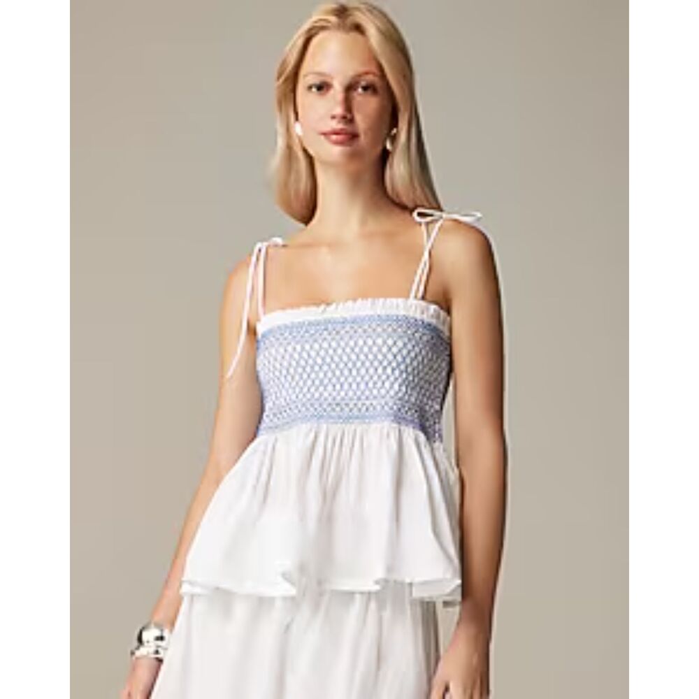 J.Crew Paloma Top SZ XLG NWT Resort Vacation 100% Cotton Flowy Comfort Vacation